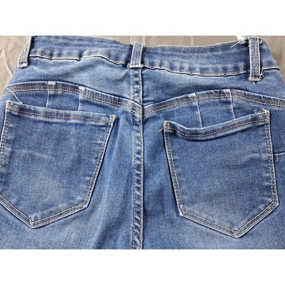 WAX JEANS "BUTT I LOVE YOU" 3/26 BLUE WOMENS JEANS DARK BLUE LIGHT WASH - Picture 10 of 15